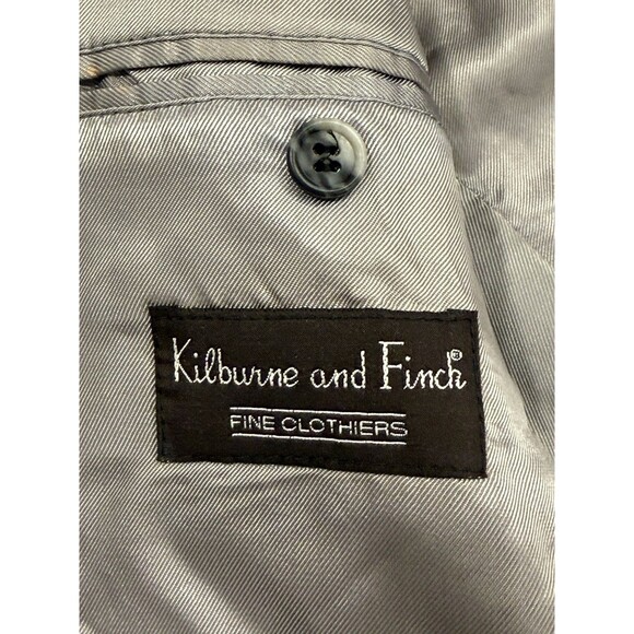 Kilburne & Finch Sport Coat Mens 42R Grey  Wool Blend - Picture 4 of 10